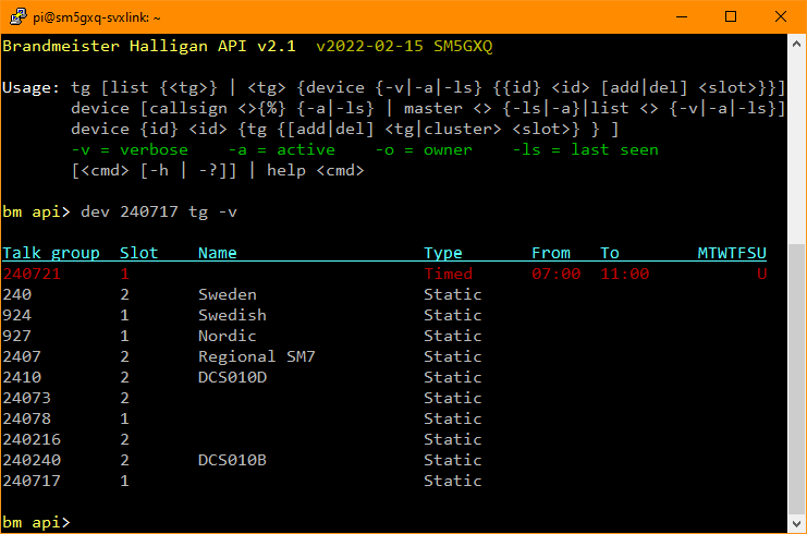 Brandmeister API | Repeaterskolan | Sk7rfl.se